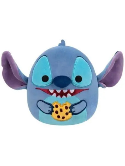 Squishmallows Disney Stitch kosepute med kjeks - 20 cm Stitch - Squishmallows