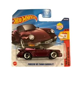 Hot Wheels 1:64 - Porsche 911 Turbo Cabriolet - 10/10 Then and now Burgunder porsche - Hot Wheels