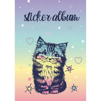 STICKER ALBUM 14,5x21CM KATT KATT - Småvarer