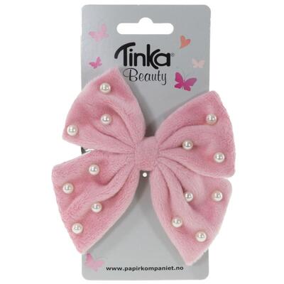 HÅRSPENNE SLØYFE ROSA M/PERLER TINKA BEAUTY Sløyfe - Tinka