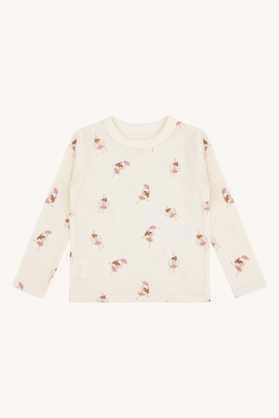 HCAbba Line Dancer ull/bambus trøye Off White  - Hust & Claire