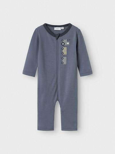 NBMWILLIT WOOL LS SUIT Folkstone Gray TRACTOR - Name It