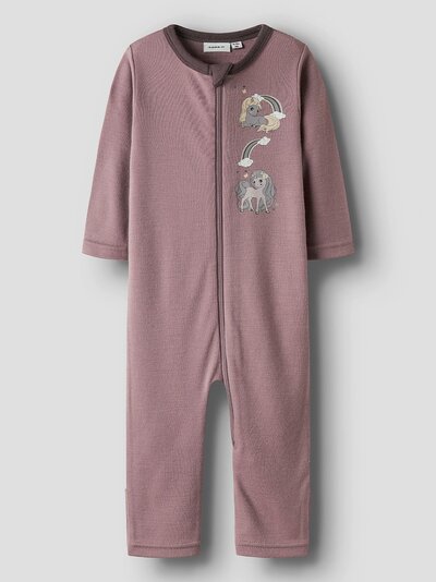 NBFWILLIT WOOL LS SUIT Antler Unicorn - Name It