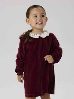 NMFROXY LS VEL DRESS BURGUNDY - Name It
