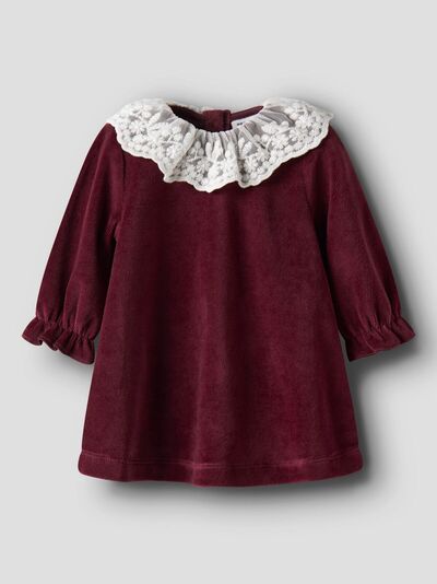 NBFROXY LS VEL DRESS BURGUNDY - Name It