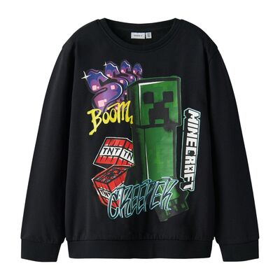 NKMDAI MINECRAFT NREG SWEAT BRUSH Black - Name It