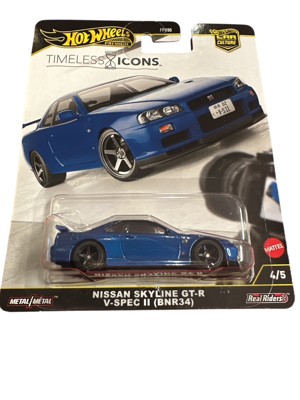 Hot Wheels Premium 1:64 Car Culture Legends Nissan Skyline GT-R blå