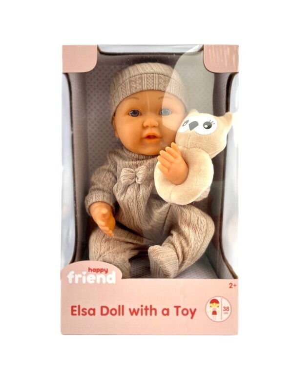 DUKKE - HAPPY FRIEND ELSA DOLL 38CM WITH A TOY