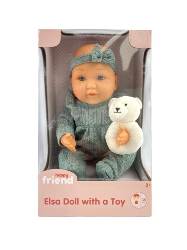 DUKKE - HAPPY FRIEND ELSA DOLL 38CM WITH A TOY