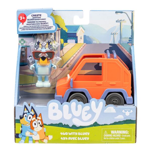 Bluey, Kjøretøy med figur - 4wd with bluey