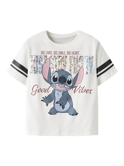 NKFDYMI STITCH SS REGULAR TOPP Cloud Dancer - Name It