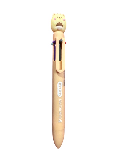 LAZY STAR MULTI-COLOR BALL PEN Gul - Leiker