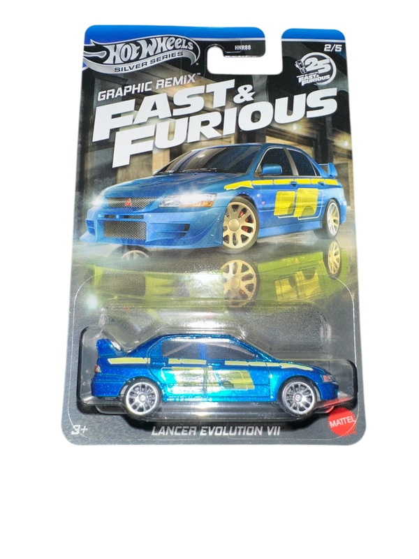 Hot Wheels Silver Fast & Furious 1:64 Lancer Evolution VII