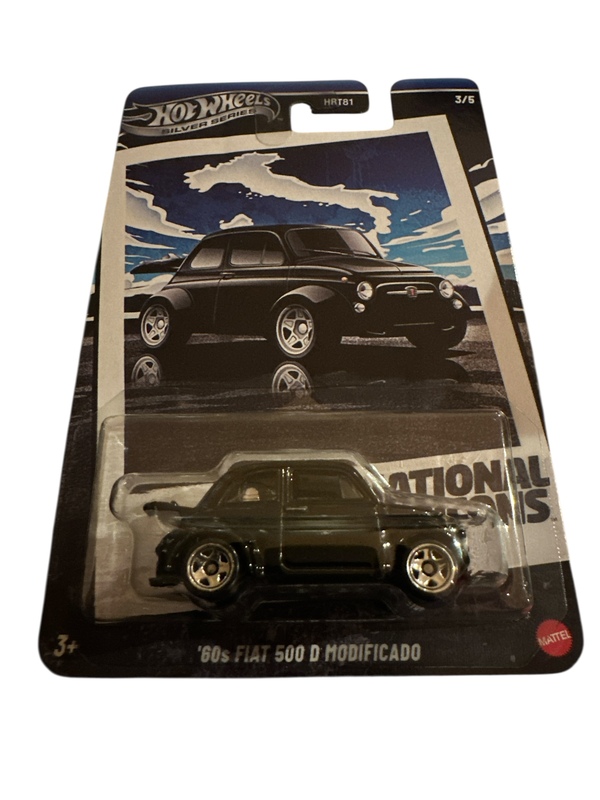 Hot Wheels Silver Vintage Racing 1:64 ‘60s Fiat 500 D Modificado