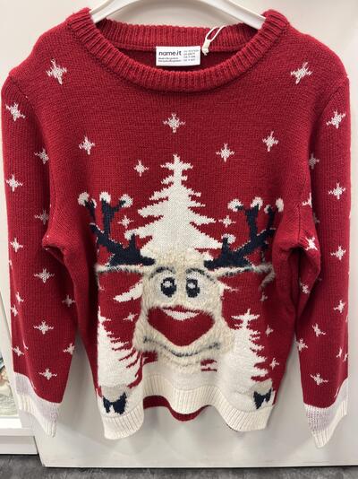 NKNREBO LS KNIT Jester Red - Name It