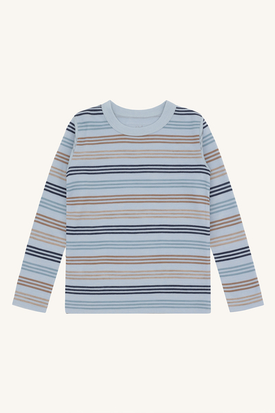 HCAbba 3 Stripes trøye ull/bambus Baby Blue - Hust & Claire