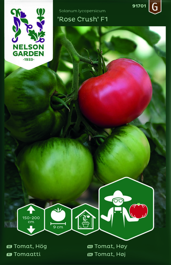 Tomat, Høy - Rose Crush F1