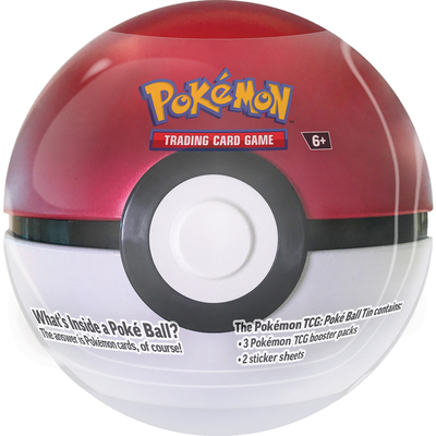 Pokémon Tin Pokeball 25 rød/hvit - pokèmon