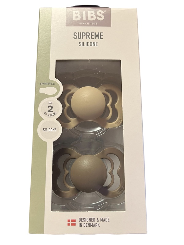 BIBS SUPREME 2 PACK SZE 2 ( 6MND+) SILICONE