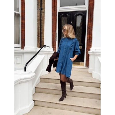 Denim dress ruffle Denim - RAH Oslo