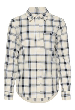 Yana Skjorte Big Dark Navy Check - Part Two