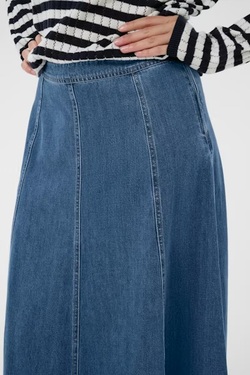 Petrina Denim Skjørt Medium Blue Denim - Part Two