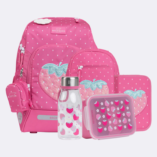 Beckmann Active Air FLX skolesekk sett, Strawberry - levering februar - NYHEIT 2026