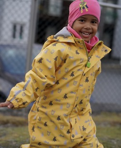 Kattnakken Heilårsregndress Hagl Bananskum  Bananskum - Kattnakken