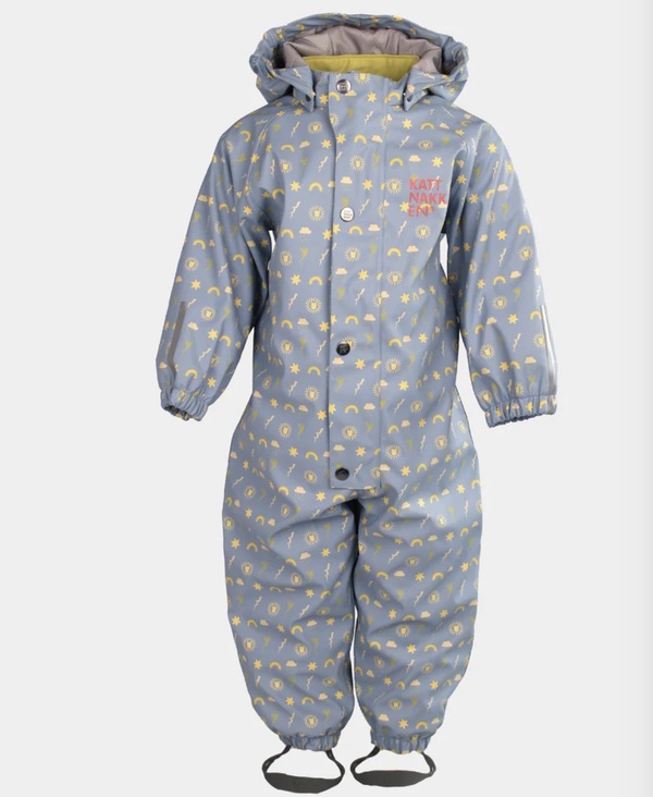 Kattnakken Babyregndress Dugg Mjuk Blå 