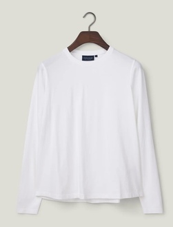 Micaela langermet t-skjorte, hvit Hvit - Lexington