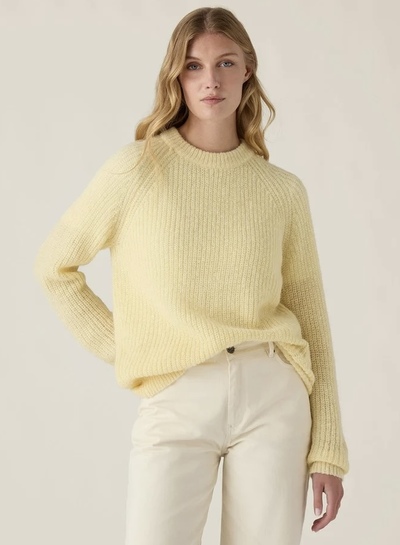 Alpakka blend raglan genser, gul YELLOW - Part Two