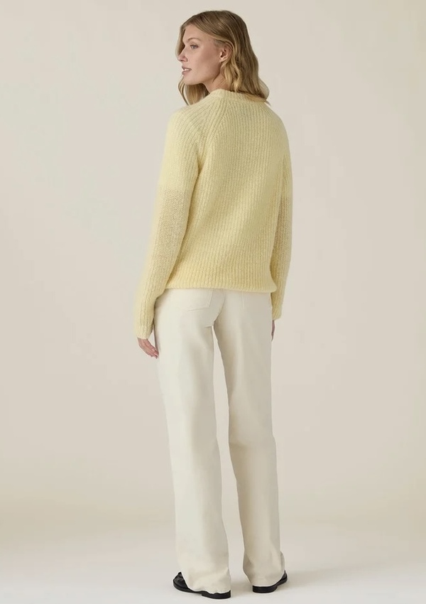 Alpakka blend raglan genser, gul