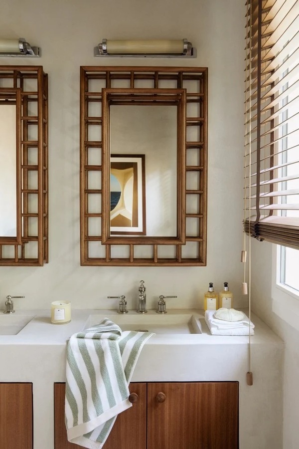 Stripete Håndkle - Vintage Green/Hvit