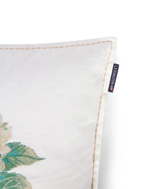 Blomsterbrodert Putetrekk i Linblanding