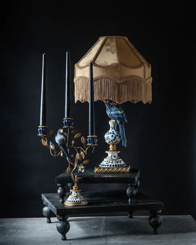 Bordlampe - Papegøye m/Skjerm Blå - Alot