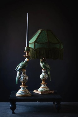 Bordlampe - Papegøye m/Skjerm Grønn - Alot