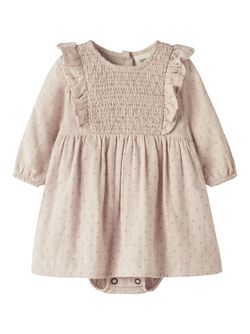NBFDEMBE LS LOOSE BODY DRESS LIL ATELIER Peach Whip - LIL`ATELIER