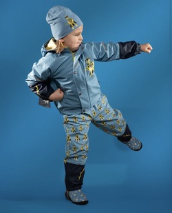 Kattnakken Plask Regnsett Superhelt Superblå - Kattnakken