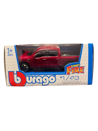 Burago 1:43 Street Fire metallbil Rød pickup - Burago
