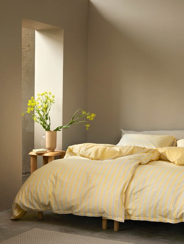 Ylva Ekstra Fin Bomull Sengesett - Gul