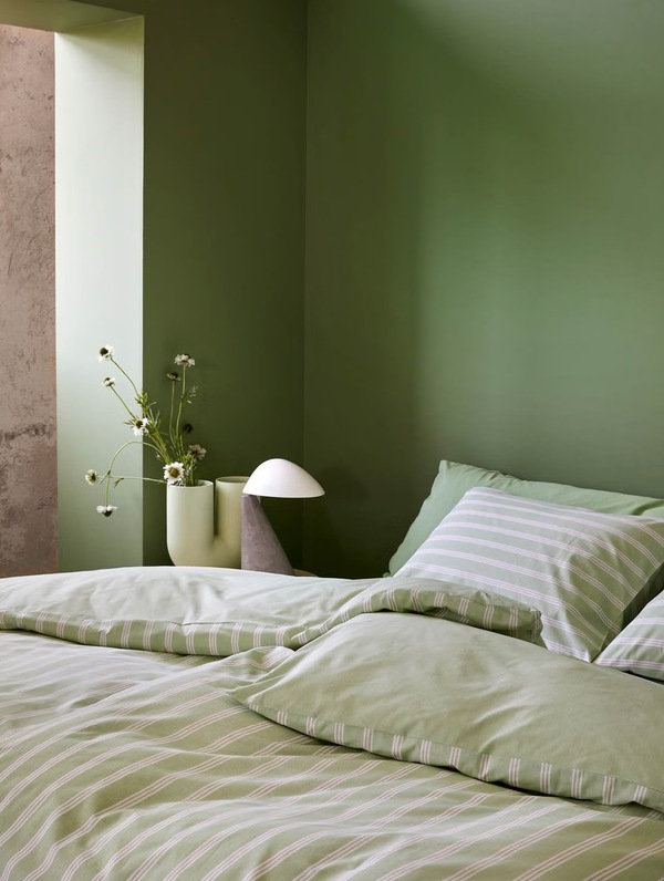 Ylva Ekstra Fin Bomull Sengesett - Vårgrønn