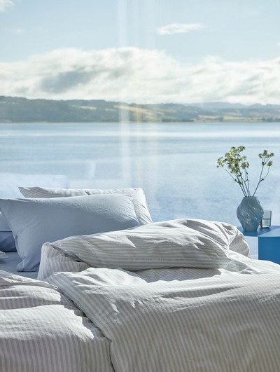 Tor Ekstra Fin Bomull Sengesett - Dempet Blå Dempet Blå - Høie of Scandinavia 