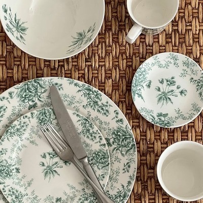Tallerken 23cm - Thurston Flowers  Grønn - Laura Ashley 
