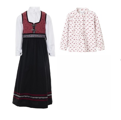 Rød Oline valgfri skjorte Hel Blomstret - Salto