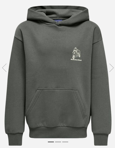 OSJCERES TUKTUK RLX PRINT HOOD SWEAT Agave Green FIESTA - Only and sons