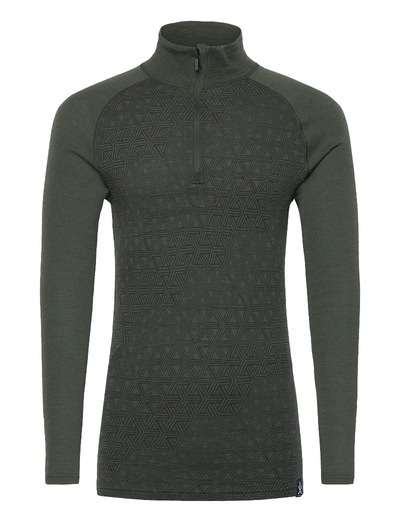Bula Geo Merino Wool Halfzip Dolive - Bula