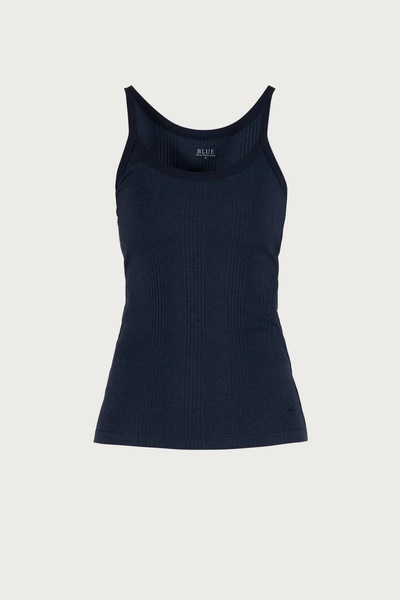 Blue Leslie Rib Tank Top NEW NAVY - Blue Sportswear