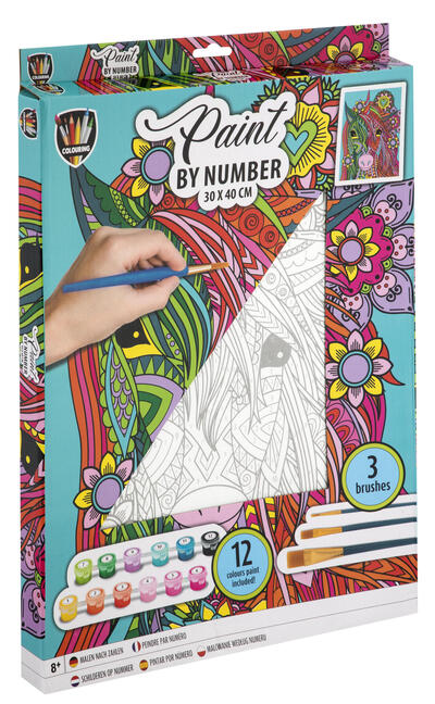 MAL PÅ NUMMER-LERRET - UNICORN (30X40CM) UNICORN - Salg