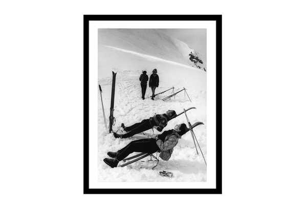 Vintage bilde. Slapper av i solen.