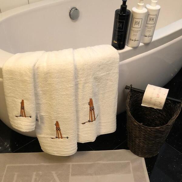 Håndkle med skimotiv Vintage